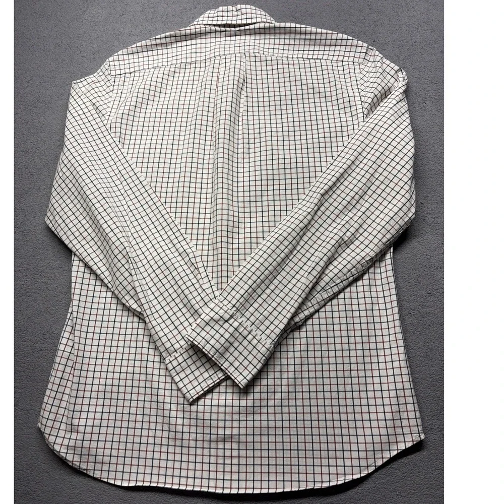 J. Crew Mens Secret Wash Slim Fit‎ Stretch Tattersall Check Button Down Shirt M
